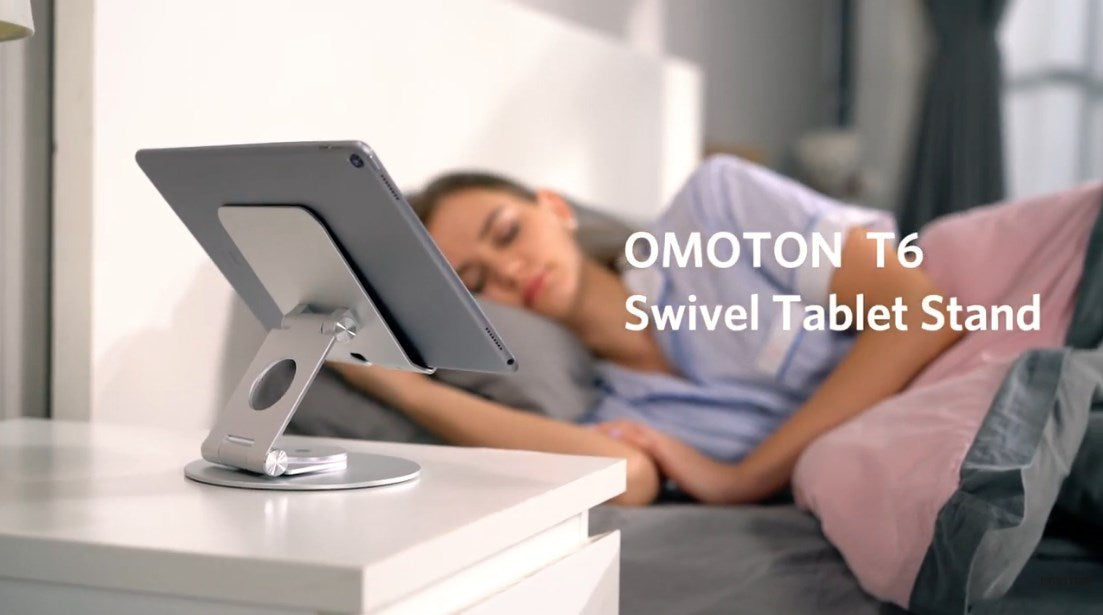 OMOTON T6 Tablet Stand with 360-Degree Rotation