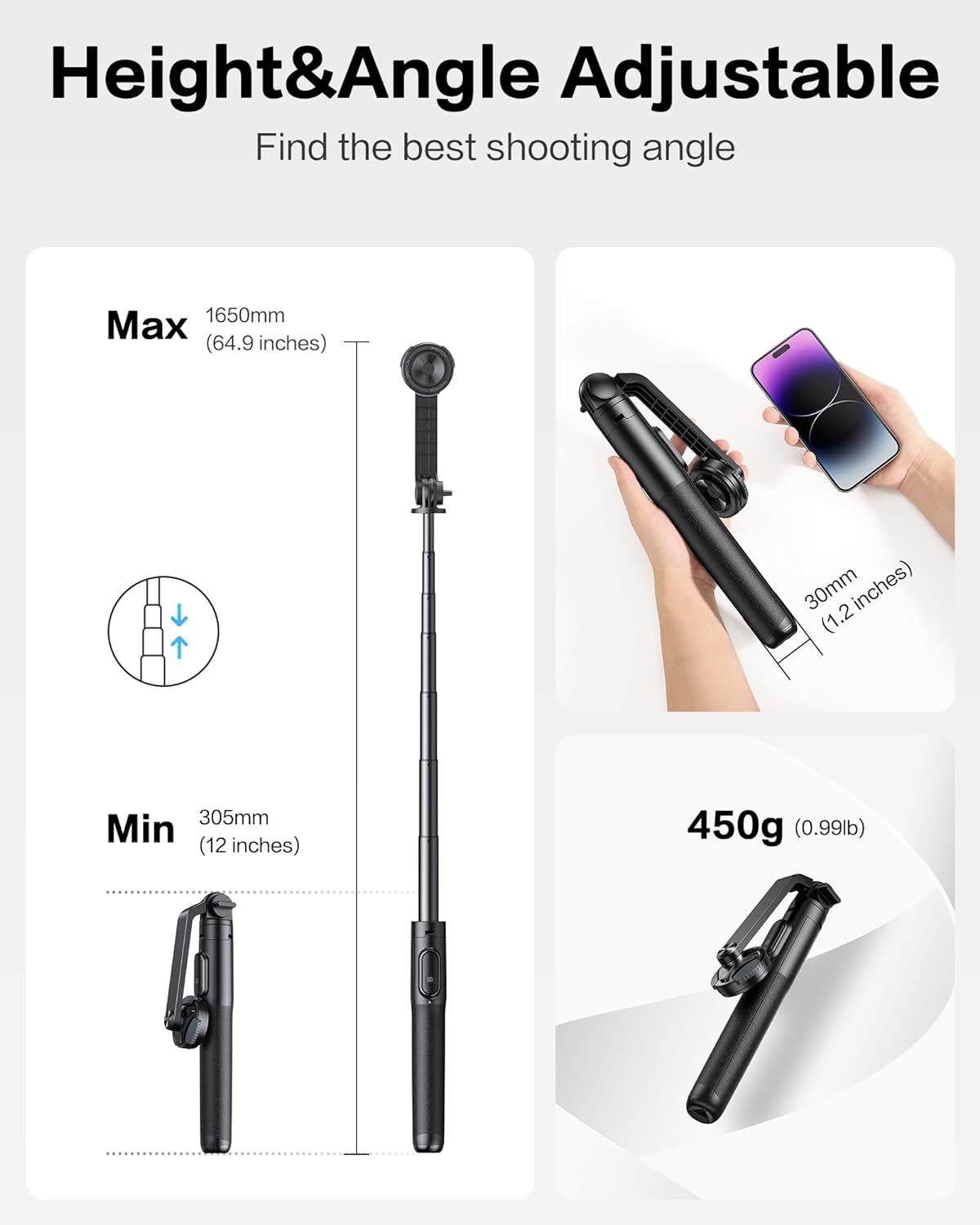 Omoton Phone Tripod Compatible with MagSafe VM03