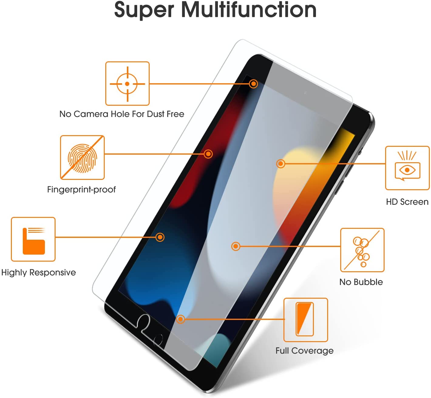 Screen Protectors for iPad 10.2 (iPad 8/iPad 7)/iPad Air 3/iPad Pro 10.5