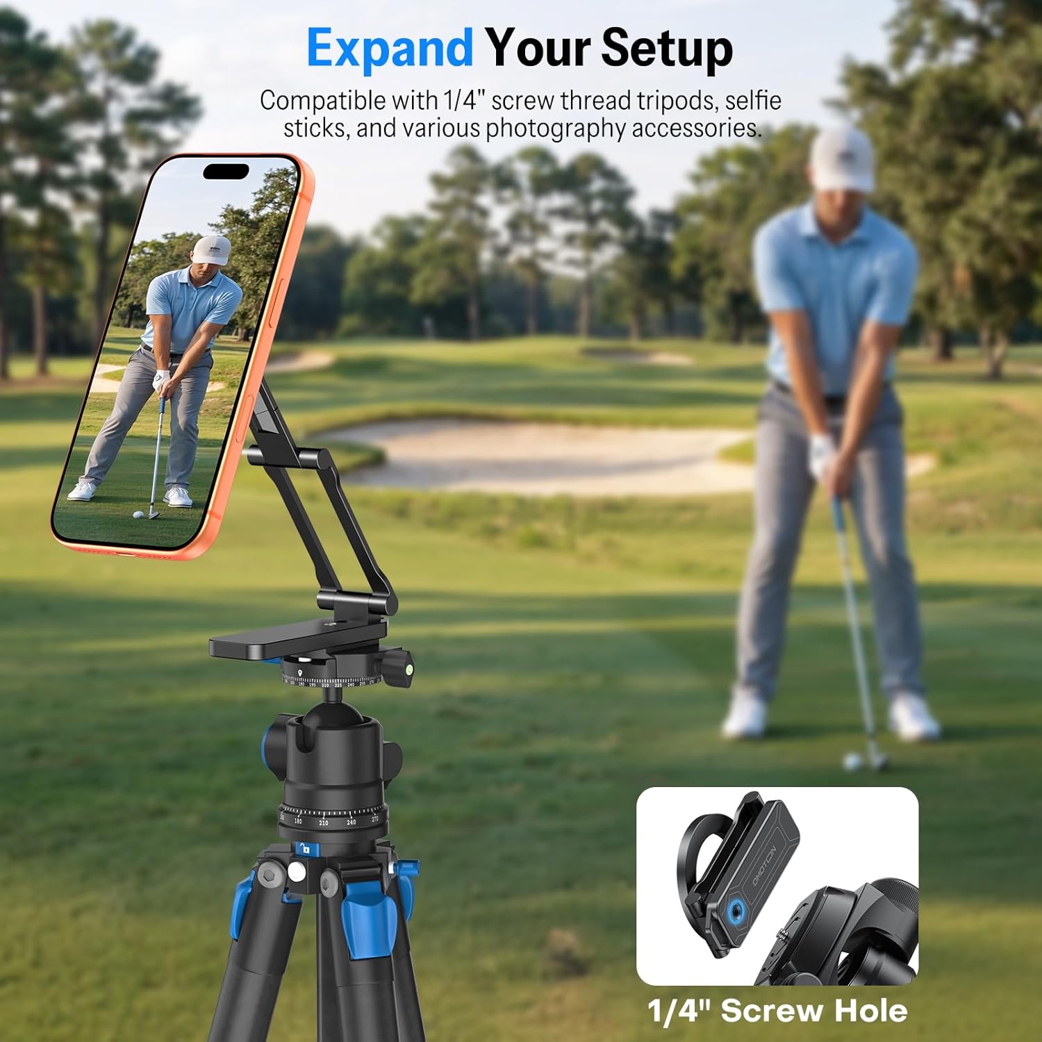 OMOTON Magnetic Golf Cart Phone Holder