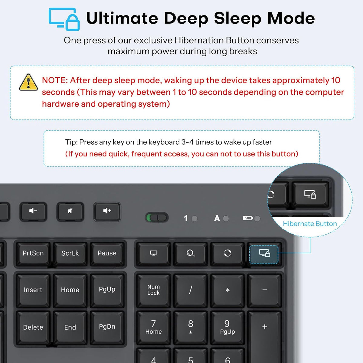 OMOTON Wireless Keyboard and Mouse Combo 2.4GHz with Phone Holder, Black Silent Keyboard, Full Size Quiet Set, Ergonomic Design, 3-Level DPI Quiet Click Mouse for Windows/PC/Laptop/Computer
