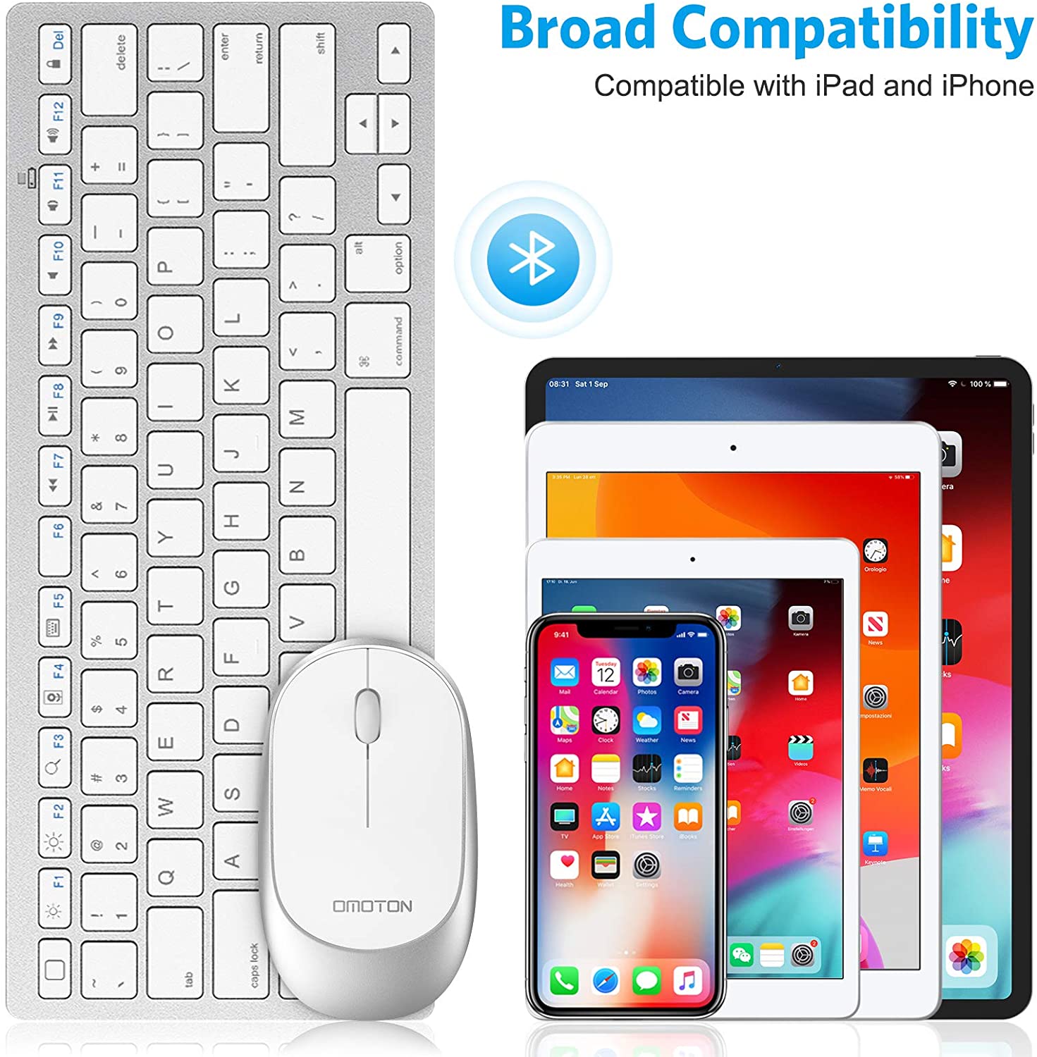 Bluetooth-Tastatur und -Maus KB066+BM002